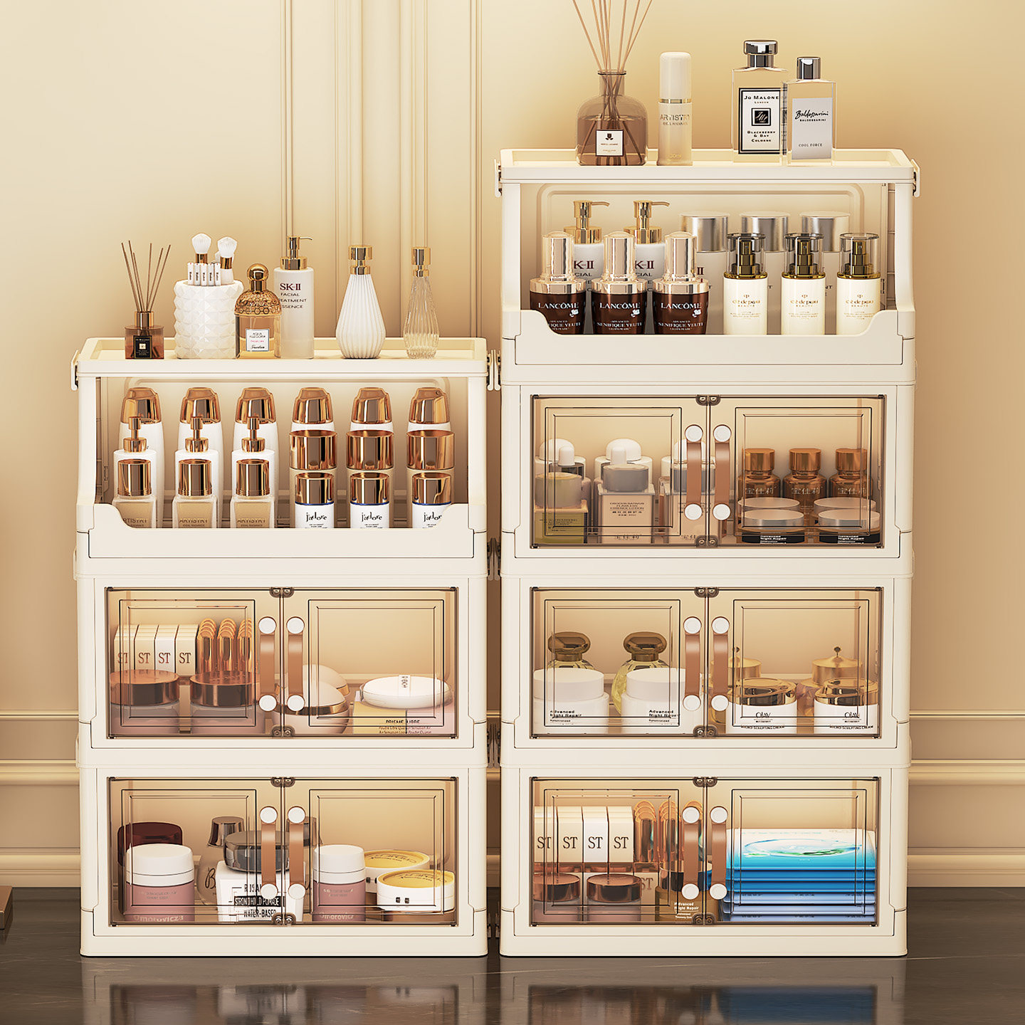 Luxury Skincare Organizer - Multi-laagse opbergbox voor huidverzorgingsproducten, luxe cosmetica,