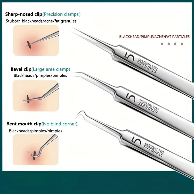 Luxury Skincare Acne - 3-8 Stuks Acne Naald Tool Set