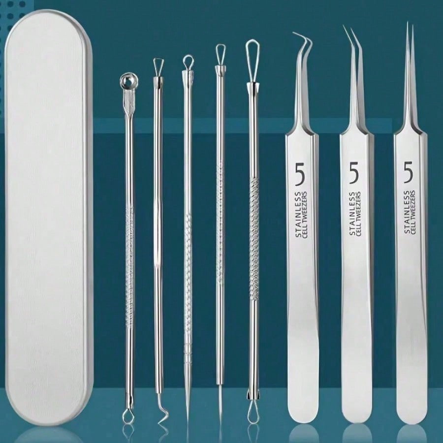 Luxury Skincare Acne - 3/8PCS Rvs Comedondrukken Verwijderen Tool Kit