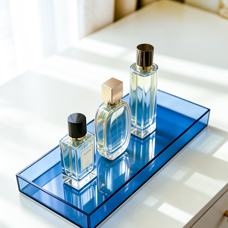 Luxury Skincare Display - Meerkleurige rechthoekige opbergbak van acryl, luxe
