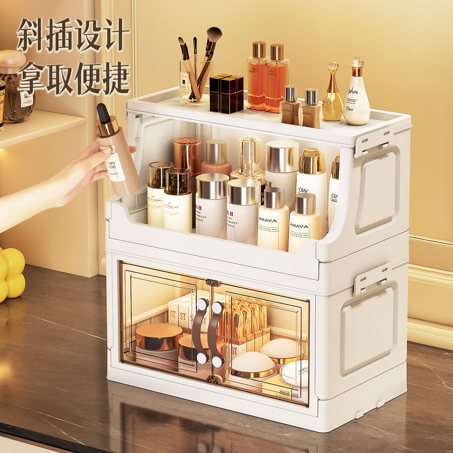 Multi-laagse opbergbox voor hu - Luxury Skincare Organizer recensie en prijs