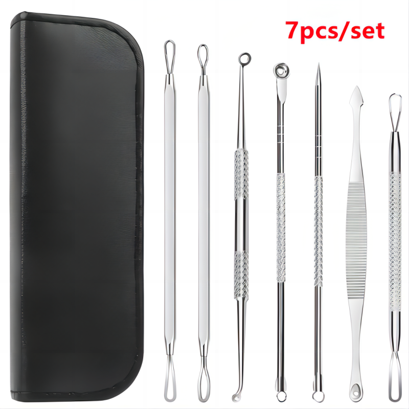 7pcs Comedondrukker Kit Roestv - Luxury Skincare Acne recensie en prijs